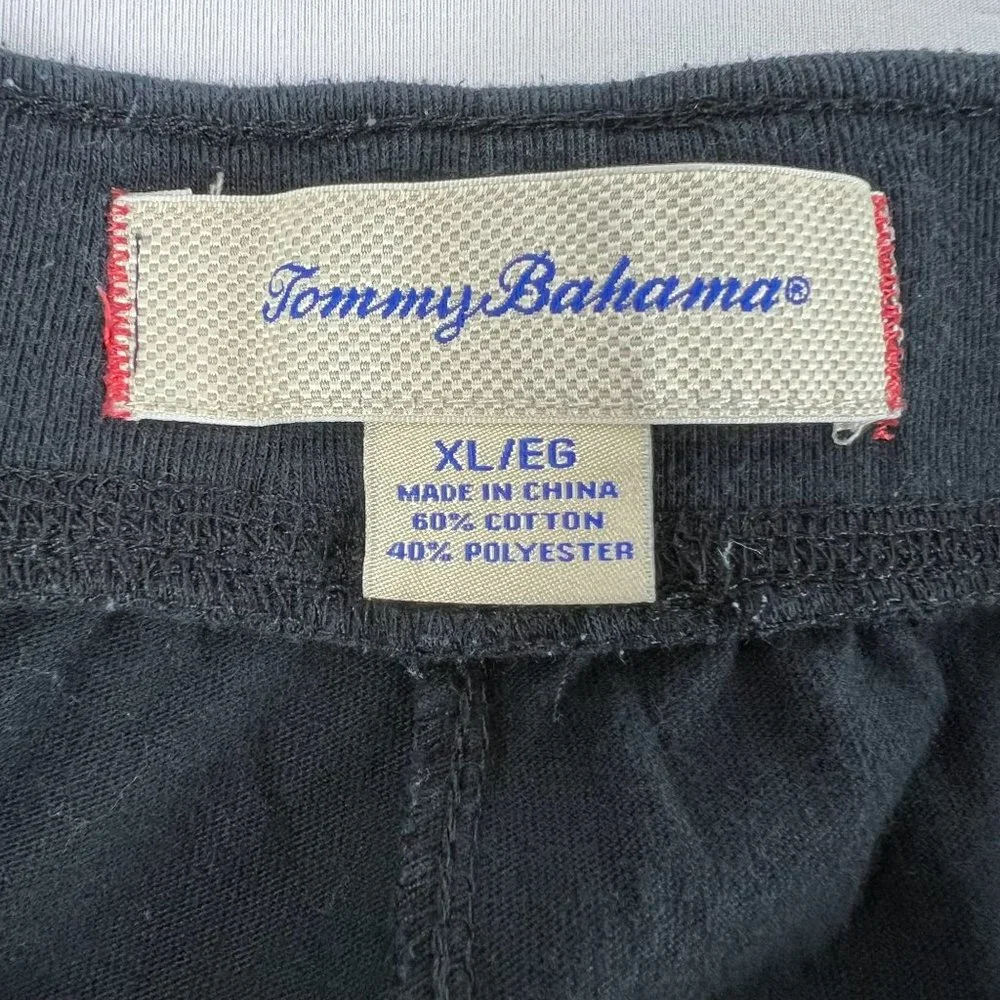 Tommy Bahama Black Sweatpants‎ Straight Drawstring Pockets Men's Size XL/EG